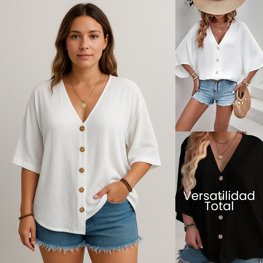 Blusa VERSATILE™ - Cuello V