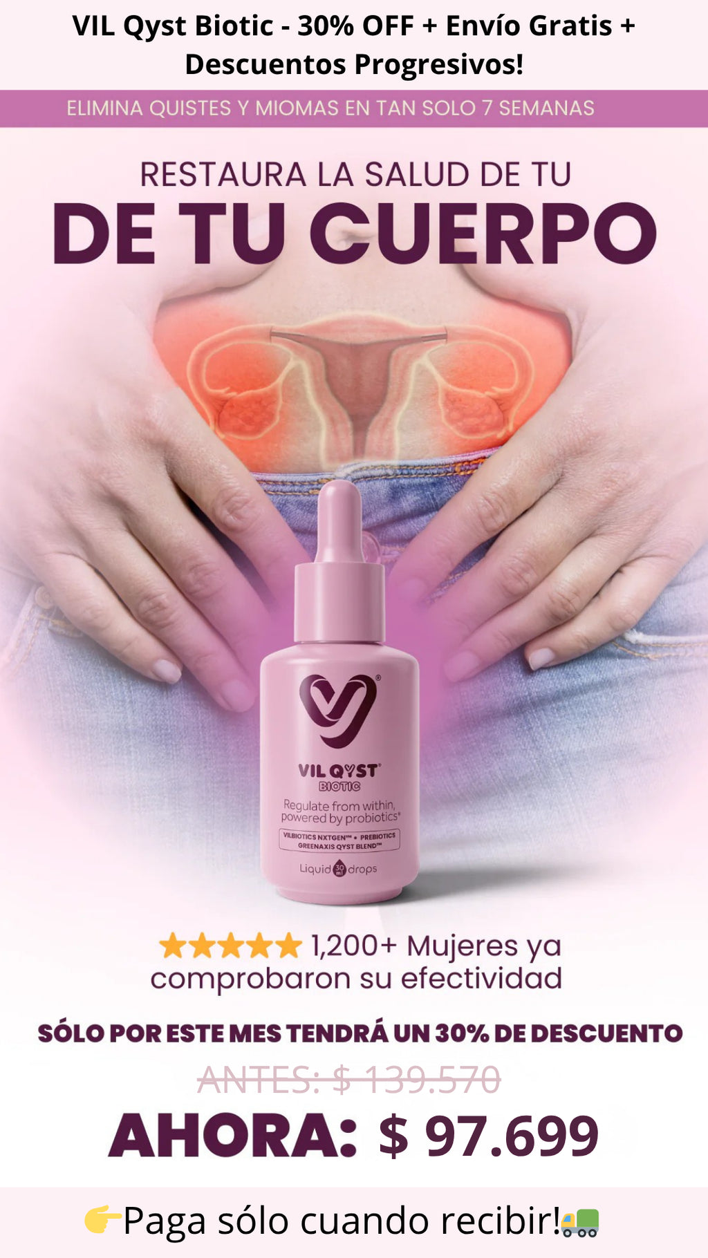 VIL Qyst Biotic - 30% OFF + Envío Gratis + Descuentos Progresivos!