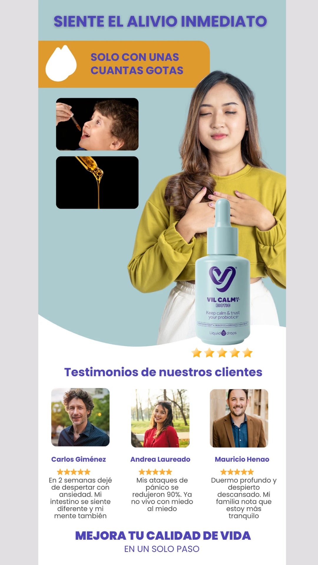 VIL Calmy Biotic - Manejo Estrés - 40% off + Envío Gratis+Descuentos Progresivos!