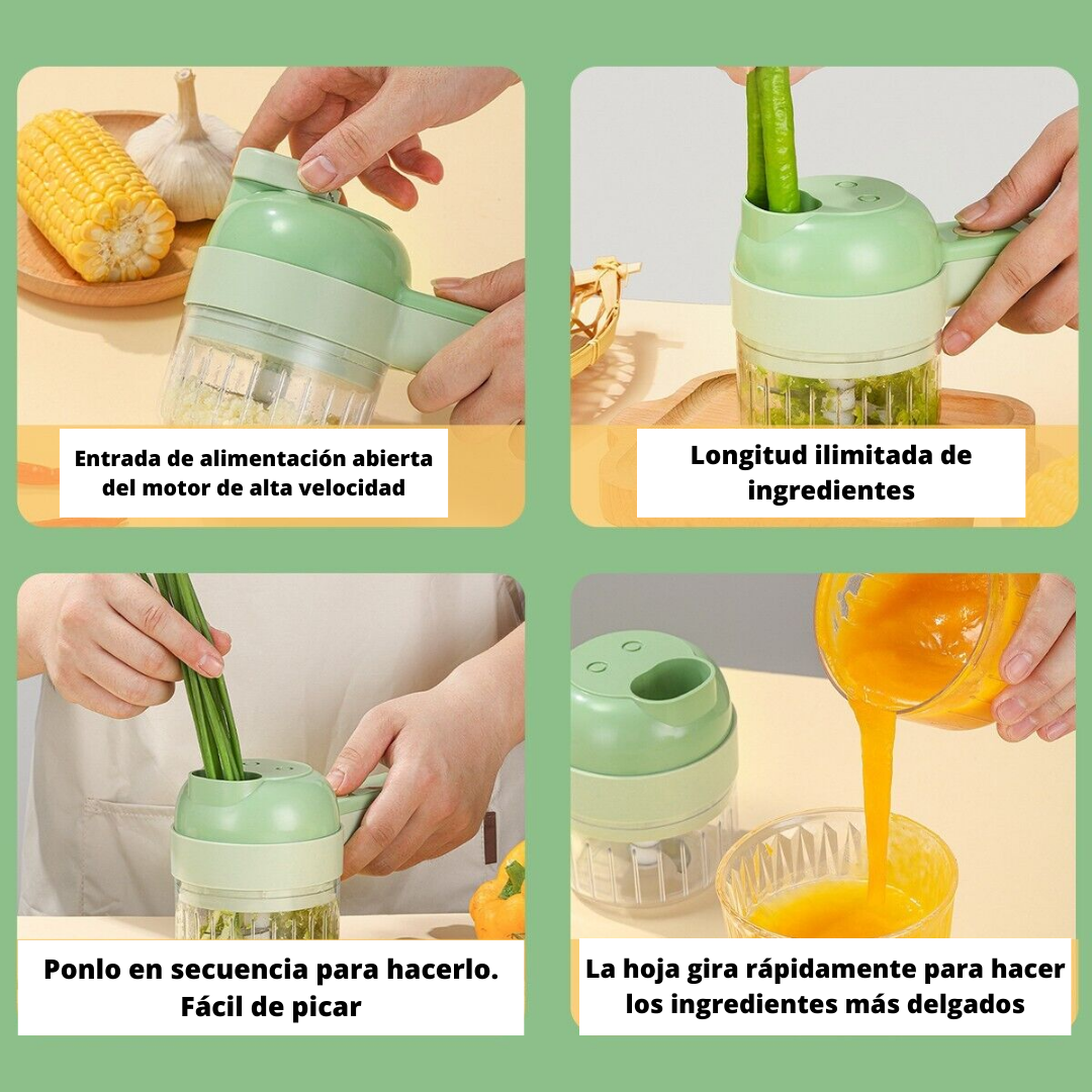 Picador Eléctrico Manual Inalámbrico 4 en 1