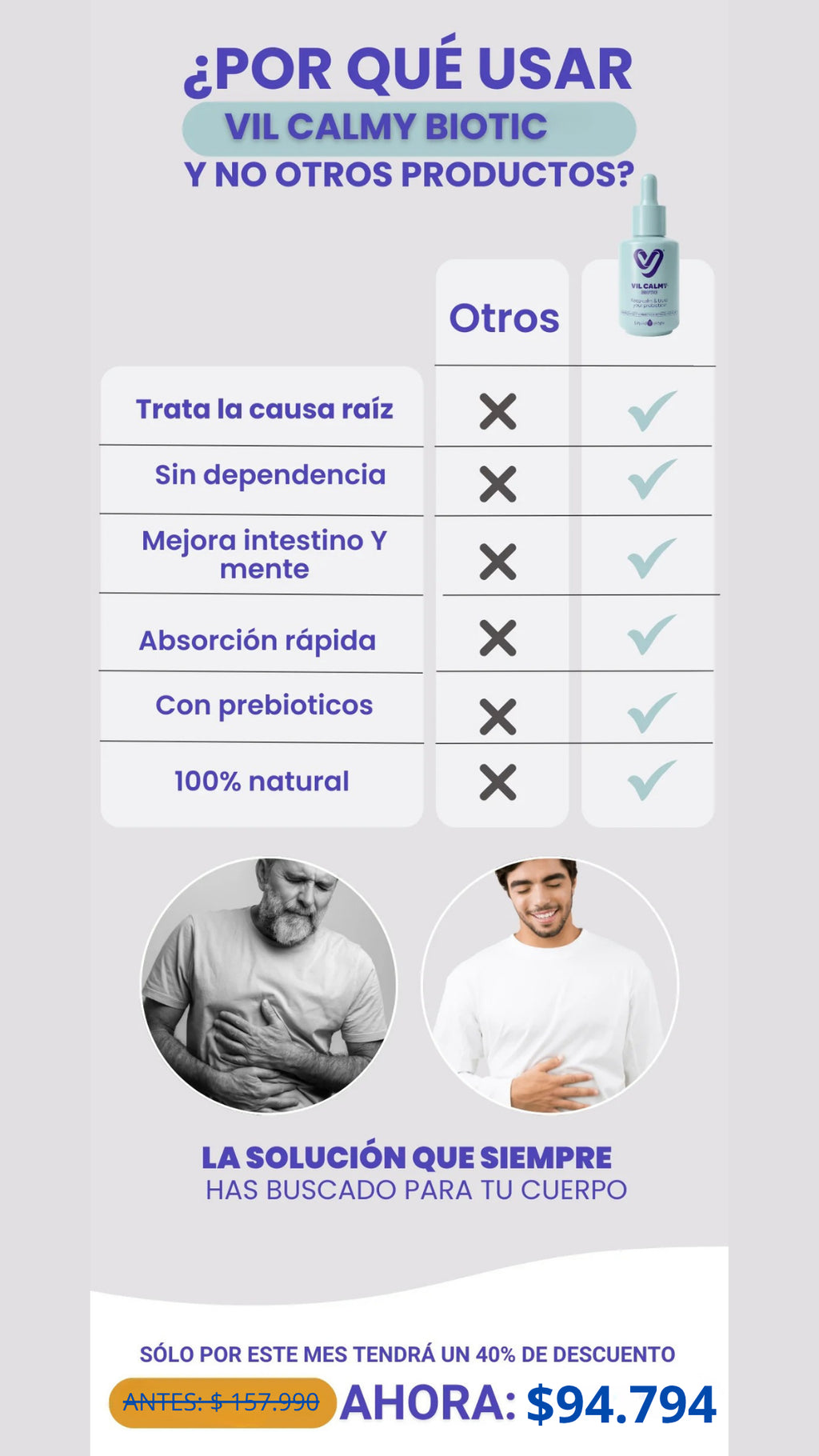 VIL Calmy Biotic - Manejo Estrés - 40% off + Envío Gratis+Descuentos Progresivos!