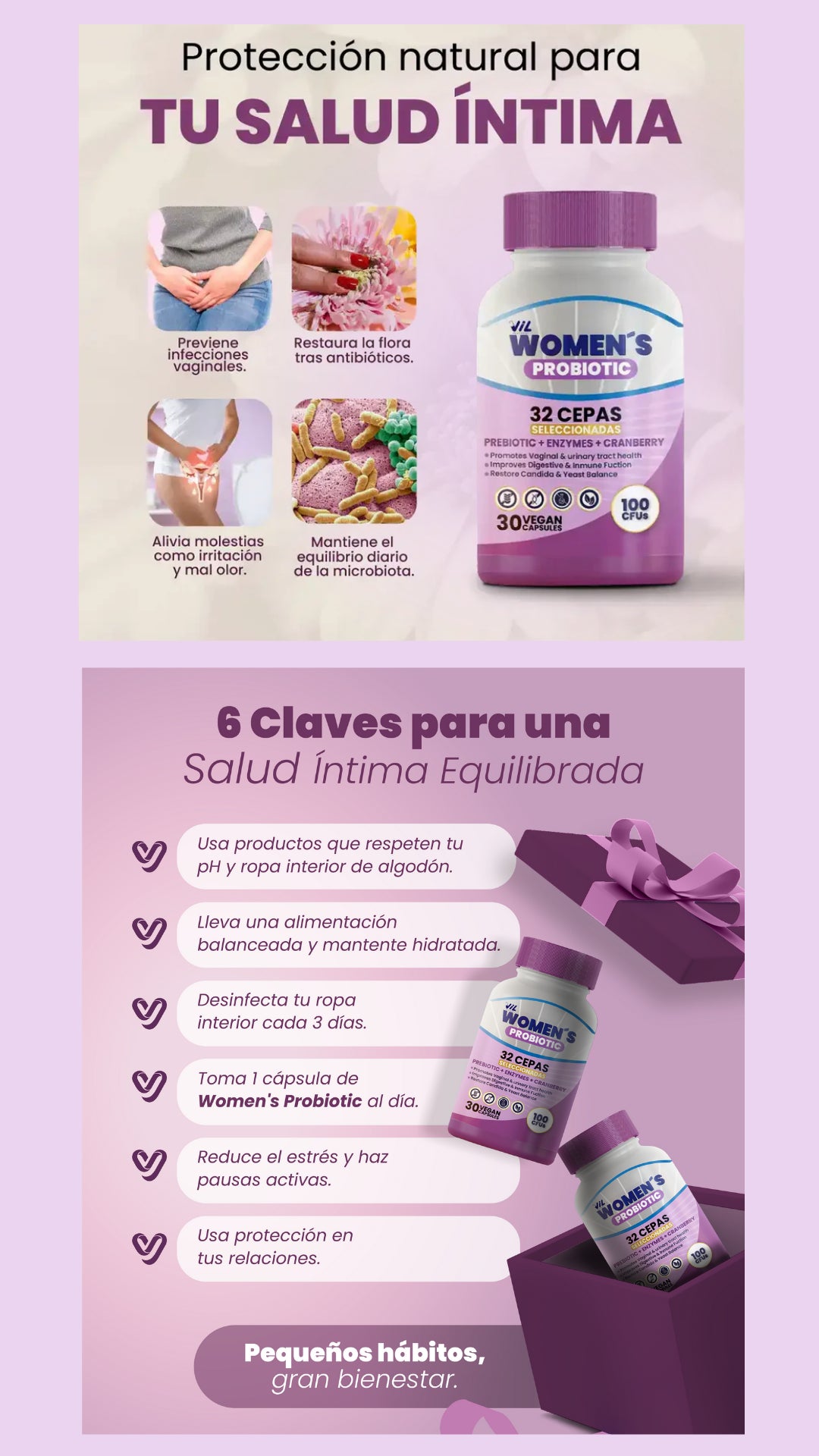 VIL Women's Probiotic – Envío gratis + 30% OFF + Descuento Progresivo !