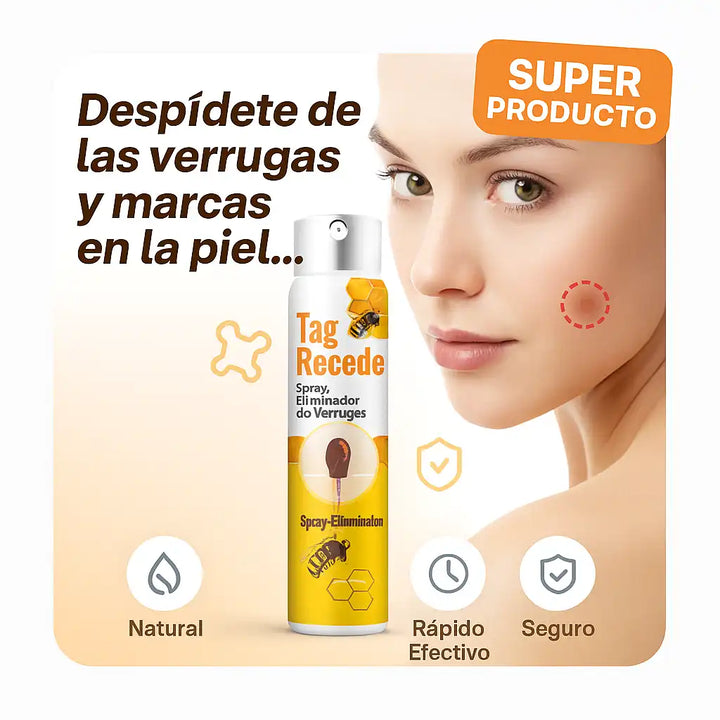 Tag Recede® – Spray Eliminador de Verrugas Despídete de las verrugas y marcas en la piel !