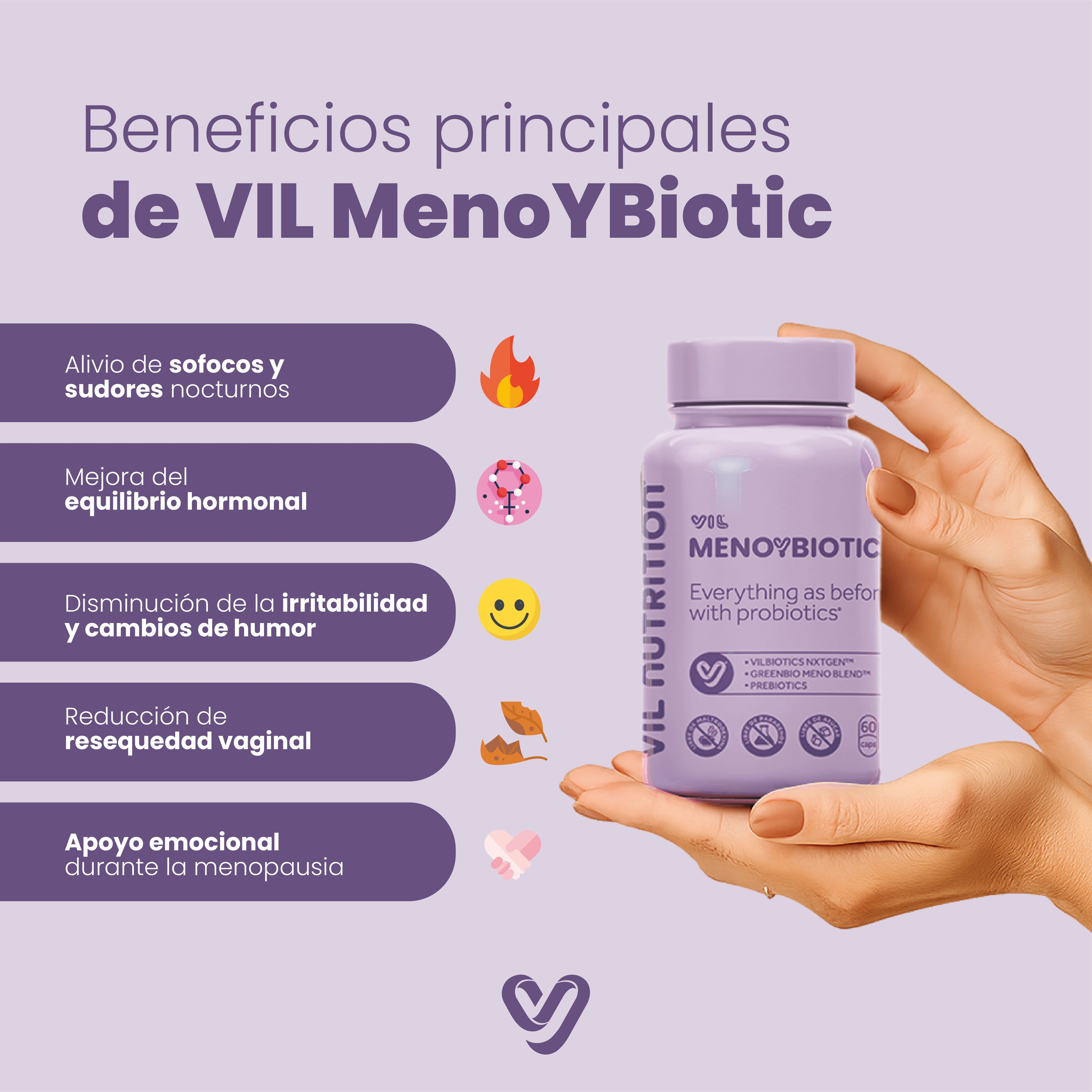 VIL MenoYBiotic - Tratamiento menopausia - Envío gratia + Descuentos Progresivos!