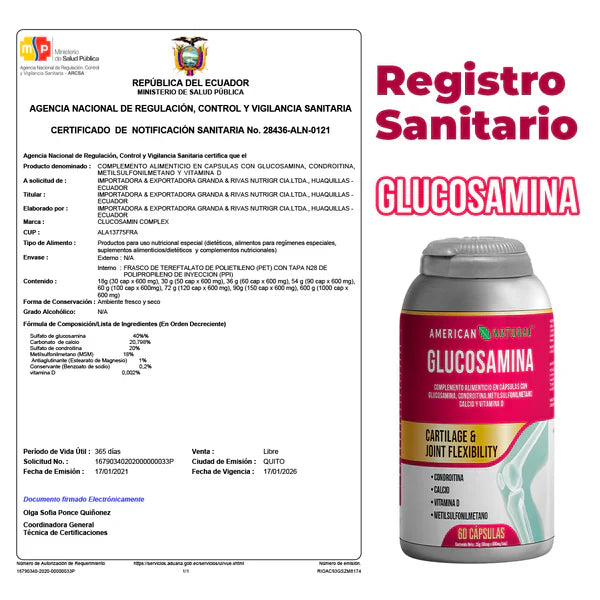 GLUCOSAMINA - AMERICAN 🌿NATURAL