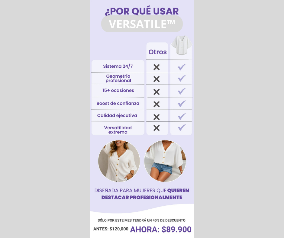 Blusa VERSATILE™ - Cuello V