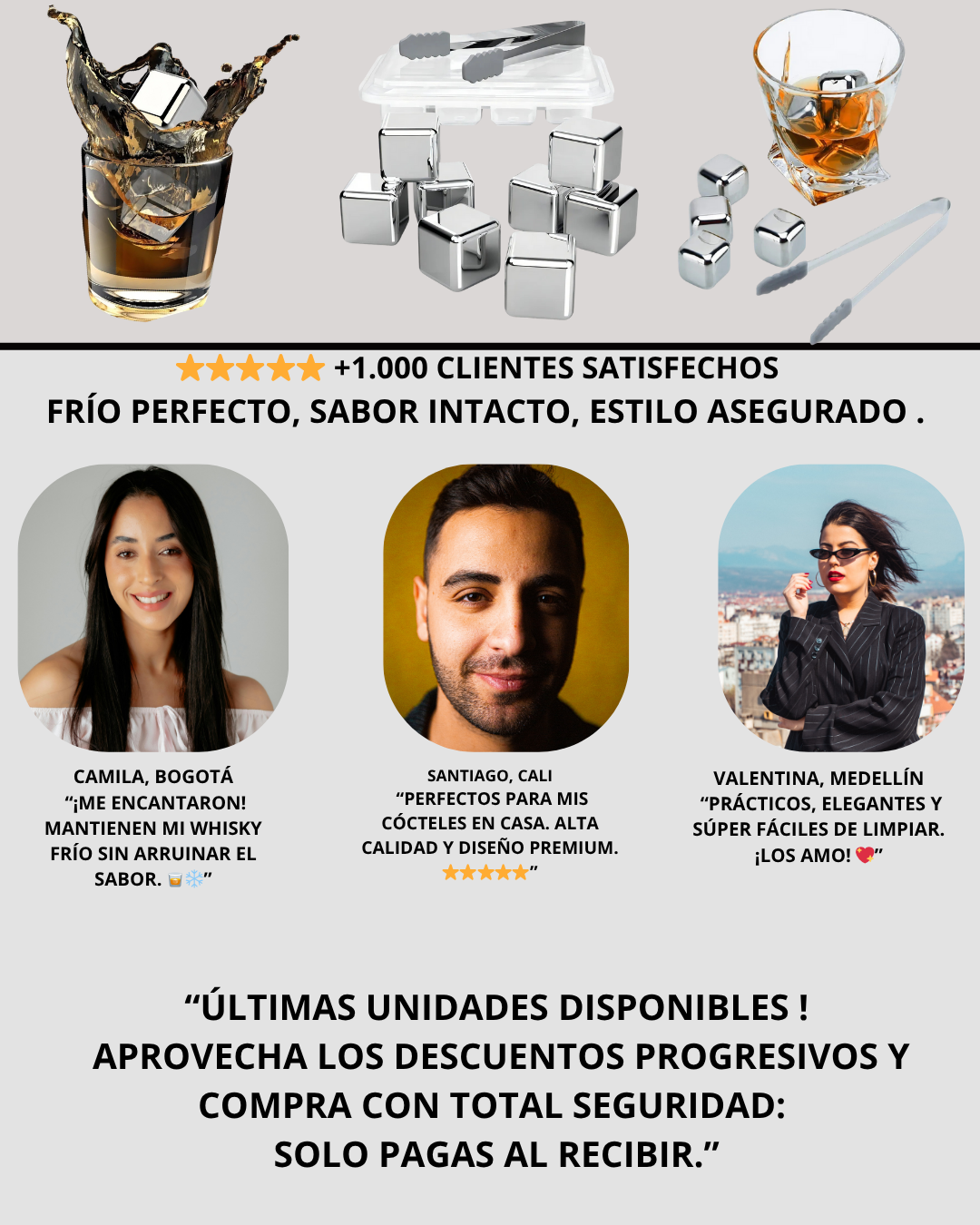 CUBOS DE HIELO REUTILIZABLES - Descuentos Progresivos + Envío Gratis!